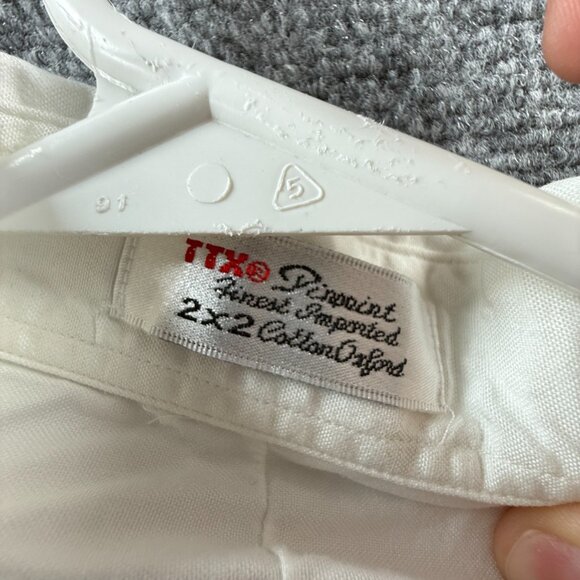 Gitman Bros TTX Pinpoint USA Point Cotton Oxford 15.5 35 White Button Up Men - Picture 4 of 16